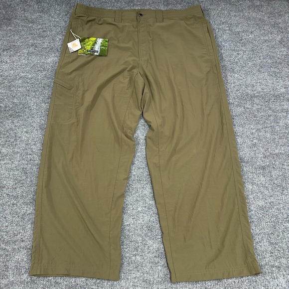 ExOfficio Nomad Pant Mens XLx30" Green Nylon Hiking Travel Quick Dry Pockets NEW - Picture 1 of 12